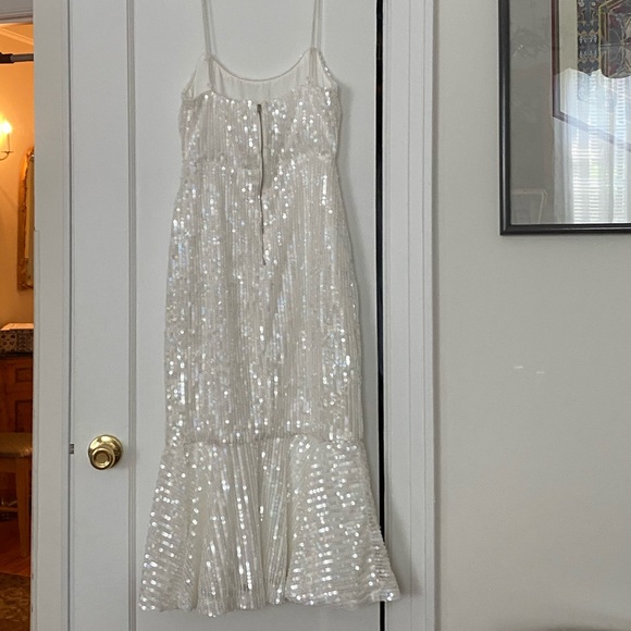 Red Dress White Sequin Dress Lulu’s Medium - Picture 7 of 8